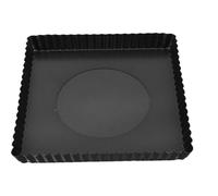 GALPADA Moule à Pizza Carré et Plat Profond en Acier Carbone avec Fond Amovible pour Cuisson Uniforme, pour DIY et Petites Réunions