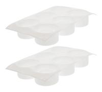 GALPADA Moule à Pudding Silicone 6 Cavités en Silicone Blanc, Facile à Démouler, pour Débutants, pour Gâteau Chocolat et Thé de L'après-midi