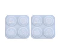 GALPADA Moules en Silicone Blanc 2pcs pour Résine Époxy Symboles Religieux, Résistants la Déchirure et Antiadhésifs, pour Bijoux Artisanaux DIY