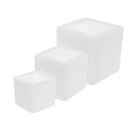 GALPADA Moules en Silicone Carrés pour Résine Époxy 3pcs, Forme Cube Profonde, Haute Transparence, Application Polyvalente pour Décoration Intérieure