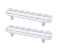 GALPADA Moules en Silicone pour Résine Époxy 2pcs pour Poignées de Plateau de Thé, Surface Précise, Facile à Démouler, pour Décorations DIY à Domicile
