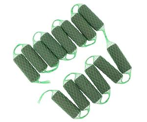 GALPADA Mousse à Fleur de Fleuriste Verte de Saucisse, 14 Briques, Absorbe L'eau, Base pour Arrangements Floraux et Jardinage