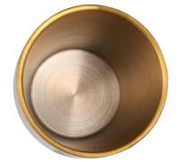 GALPADA Mug en Acier Inoxydable Double Paroi Isolant Or Design Double Couche Facile à Nettoyer Base Plate Stable pour Bureau et Maison