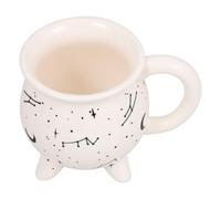 GALPADA Mug en Céramique de Chaudron pour Fête Halloween Blanc | Tasse à Café, Usage Restaurant et Maison, Lignes Élégantes, pour Collègues et Famille