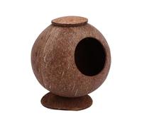 GALPADA Nid Animal Coquille de Noix Naturelle Poli Maison Naturelle pour Oiseaux Hamsters et Écureuils Nid Douillet avec Base pour Dortoir Lit de Repos et Confortable