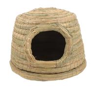 GALPADA Nid pour Lapin Maison Tissée Cachette pour Petit Animal Maisonnette Herbe Tressée La Main Jouet pour Lapin