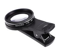 GALPADA Objectif Macro à Clipser 37 MM 15X pour Téléphone Portable Alliage d'Aluminium Noir Haute Définition 4K Étanche et Résistant aux Intempéries Compatible Smartphone Photo Macro