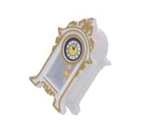 GALPADA Orchestre de House de poupée de poupée Miniatures Petit décor de Salon de Maison de poupée décorations de Maisons de poupées Mini Horloge décorative résine Blanche