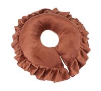 GALPADA Oreiller de Massage Facial en U Marron en Polyester avec Trou une Meilleure Ventilation, Confortable pour Salon Professionnel ou Voyage