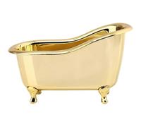 GALPADA Organisateur de Maquillage Créatif Support pour Rouge à Lèvres et Stylos Boîte de Rangement Cosmétique en ABS Or de Baignoire pour Bureau ou Maison