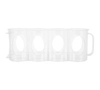 GALPADA Organisateur de Réfrigérateur à Tirage Manuel en Plastique Pp Léger, 4 Sections pour Rangement Bouteille, Accessoire Frigo pour Économiser de L'espace