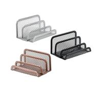 GALPADA Organiseur de Courrier de Bureau en Métal 3 Pièces Porte-Lettres Compartimenté Argenté Rose et Noir Trieur Compact pour Documents Papiers et Classement Bureau Personnel et