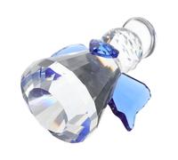 GALPADA Ornement Ange en Cristal Bleu, Figurine Ange Gardien en Verre, Statue Décorative pour Salon et Entrée, Petite Sculpture d'ange Décorative, Présent Symbolique pour Garçon et Filles
