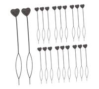 GALPADA Outil à Perles pour Cheveux 20 Pièces Noir Taille Moyenne Outil de Coiffure pour Queue de Cheval Femmes Garçon et Filles Usage Quotidien Accessoires Polyvalents en Plastique de Cœur