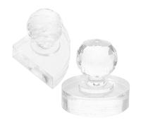 GALPADA Outil de Fard à Paupières en Acrylique 2pcs, Tampon à Poudre Pressée Rond pour Maquillage Solide et Réparation Facile des Ombres à Paupières