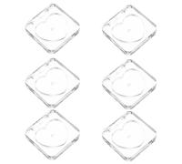 GALPADA Palette de Maquillage Vide en Plastique Transparent 6 Pièces Forme Cœur et Carrée, Boîte de Rangement Chic pour Blush et Highlighter, Portable pour Voyage et Stockage