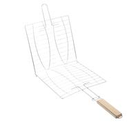 GALPADA Panier à Griller pour Barbecue Camping Filet Inoxydable pour Poissons Légumes et Viandes Accessoires Pratiques avec Poignée Ergonomique pour Pique- et Grillades Extérieur