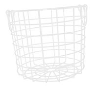 GALPADA Panier De Rangement Fer Avec Poignée Corbeille Maille Métallique Vintage Milieu Pour Fruits Légumes Et Snacks Organisateur Polyvalent Pour Maison Et Bureau Couleur Blanche