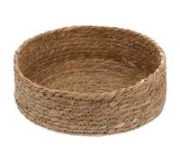 GALPADA Panier de Rangement Ménager en Jonc de Mer Tissé Main, Couleur Kaki, Pratique et Esthétique, Dimensions 26x8 Cm, pour Présent de Pendaison de Crémaillère