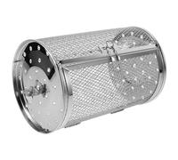 GALPADA Panier Rôtissoire Inox Rotatif pour Barbecue et Four Cage Cylindrique à Rotation pour Torréfaction Uniforme de Noix Accessoire Pratique pour Grillades et Cuisson Plein Air