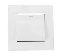 GALPADA Panneau de Commande Intérieur Blanc 10a 220v Interrupteur Mural Simple et Élégant en PC et Bronze Phosphoreux Expérience Tactile Délicate