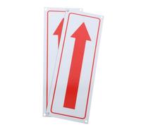 GALPADA Panneau Flèche Directionnelle en Aluminium Rouge 2 Pcs, Signalisation de Sécurité Extérieure Solide, Panneau Indicateur Gauche pour Usage Industriel, Scolaire et Commercial