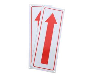 GALPADA Panneau Flèche Directionnelle en Aluminium Rouge 2 Pcs, Signalisation de Sécurité Extérieure Solide, Panneau Indicateur Gauche pour Usage Industriel, Scolaire et Commercial