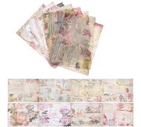 GALPADA Papier de Scrapbooking Vintage 16pcs pour Loisirs Créatifs, Papier Décoratif Unique en Grosse Taille, pour Calendriers et Cadres Photo