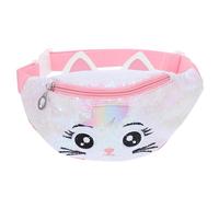 GALPADA Paquet Banane Chat Brillant pour Filles et Femmes, Polyester et Pu, Style Princesse avec Boucle à Libération Rapide, Pratique Mains Libres pour Anniversaires et Jeux