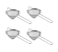 GALPADA Passoire Inox 4 Pièces à Mailles Fines 8,5 CM Tamis Conique pour Bar et Maison Filtration Alimentaire