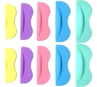 GALPADA Patchs en Silicone pour Permanente de Cils, 5 Paires, Pads Réutilisables Colorés, Outil Professionnel pour Rehaussement et Soin des Cils en Salon et Usage Domestique