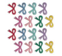 GALPADA Patchs Thermocollants en Polyester Doux 16 Pièces Écussons Brodés de Nœud Application Rapide pour Vêtements et Paquet Décoration Créative pour Paquet à Dos et DIY