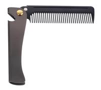 GALPADA Peigne à Barbe Pliable en Acier Inoxydable Or Portable pour Soins Quotidiens Barbe et Coiffure Hommes Usage Labor Day