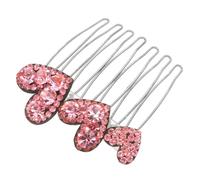 GALPADA Peigne à Cheveux Forme de Cœur avec pour Filles et Femmes Accessoire de Coiffure Rose pour Organiser Franges Cheveux Défaits et Durable