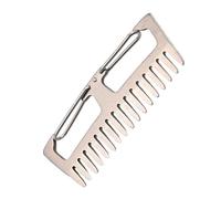 GALPADA Peigne Anti-statique Alliage Métallique Léger pour Extérieur Portable et Confortable Large Dents pour Cheveux Épais et Bouclés Porte-clés Compact