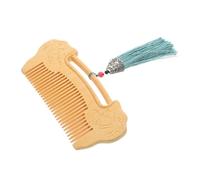 GALPADA Peigne Bois de Buis Finement Gravé avec Motif Ruyi Lock Peigne à Dents Fines pour Massage Entretien Cheveux et Barbe Accessoire Artisanal Élégant