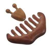 GALPADA Peigne Bois Naturel Large Dents pour Massage et Visage Outil Multifonction pour Soins Capillaires et Massage Facial Matériau Sûr pour Types de Peau