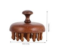 GALPADA Peigne Massage Cheveux Bois Naturel Brosse à Chevelu avec Disque Confortable Apaise Fatigue et Démangeaisons pour Cheveux Secs et Mouillés Unisexes Portable pour Maison et Voyage