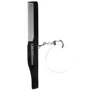 GALPADA Peigne Pliable Portable pour Hommes Miroir Ovale, Dents Fines, Léger et Compact, Porte-Clés Intégré, pour Voyage et Entretien Barbe