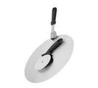 GALPADA Pelle à Pizza Métal avec Roulette Coupe Pizza Inoxydable Spatule Cuisine Pratique pour Four et Barbecue Rangement Compact Outil pour et Familiaux