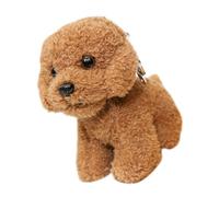 GALPADA pendentif chien porte-clés en peluche animal de compagnie nom farci petit peluche salami porte cle joli accessoire porte-clés chien de chiot en peluche Chain de clé mignonne Brun