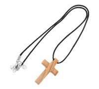GALPADA Pendentif Croix Bois Sculpté Main Spirituel Chrétien Unique pour Hommes et Accessoire Religieux pour Baptême et Offrandes