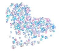 GALPADA Perles sans Trou Rondes Dégradées Multicolores pour Remplissage