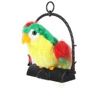 GALPADA Perroquet Enregistrement Voix Électrique Parlant Éducatif Garçon Fille Apprentissage Communication Décor Cadeau Garçon Fille Vert sans Batterie