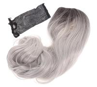 GALPADA Perruque Cosplay Longue Ondulée Noire Ombrée Grise Pour Femme Style Lolita Anime
