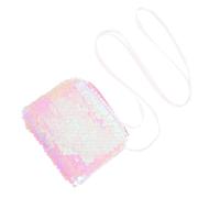 GALPADA Petit Sac à Bandoulière pour Garçon Fille avec Sequins Porte-Monnaie Compact pour Cartes Design Rose pour Fêtes et Usage Quotidien