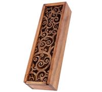 GALPADA Petite Boîte en Bois Marron Couvercle, Boîte de Rangement Décorative Rustique Finition Délicate et pour Souvenirs, pour Salon ou Boutique