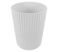 GALPADA Petite Poubelle Ronde en Plastique Blanche Poubelle Compacte pour Salle de Bain et Chambre Corbeille à Ordures Gain de Place Large Ouverture Moderne et Facile à Nettoyer