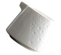 GALPADA Pichet à Lait 225 Ml en Céramique, Pot à Sauce pour Café et Thé, Accessoire Barista Ergonomique Blanc Bec Verseur, Adapté pour Service en Restaurant