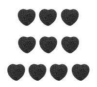 GALPADA Pierres de Diffusion en Pierre Volcanique Noire 10Pcs - Heart Shape Aroma Diffuseur Portable pour Chambre et Bureau, Usage Aromathérapie pour Femmes